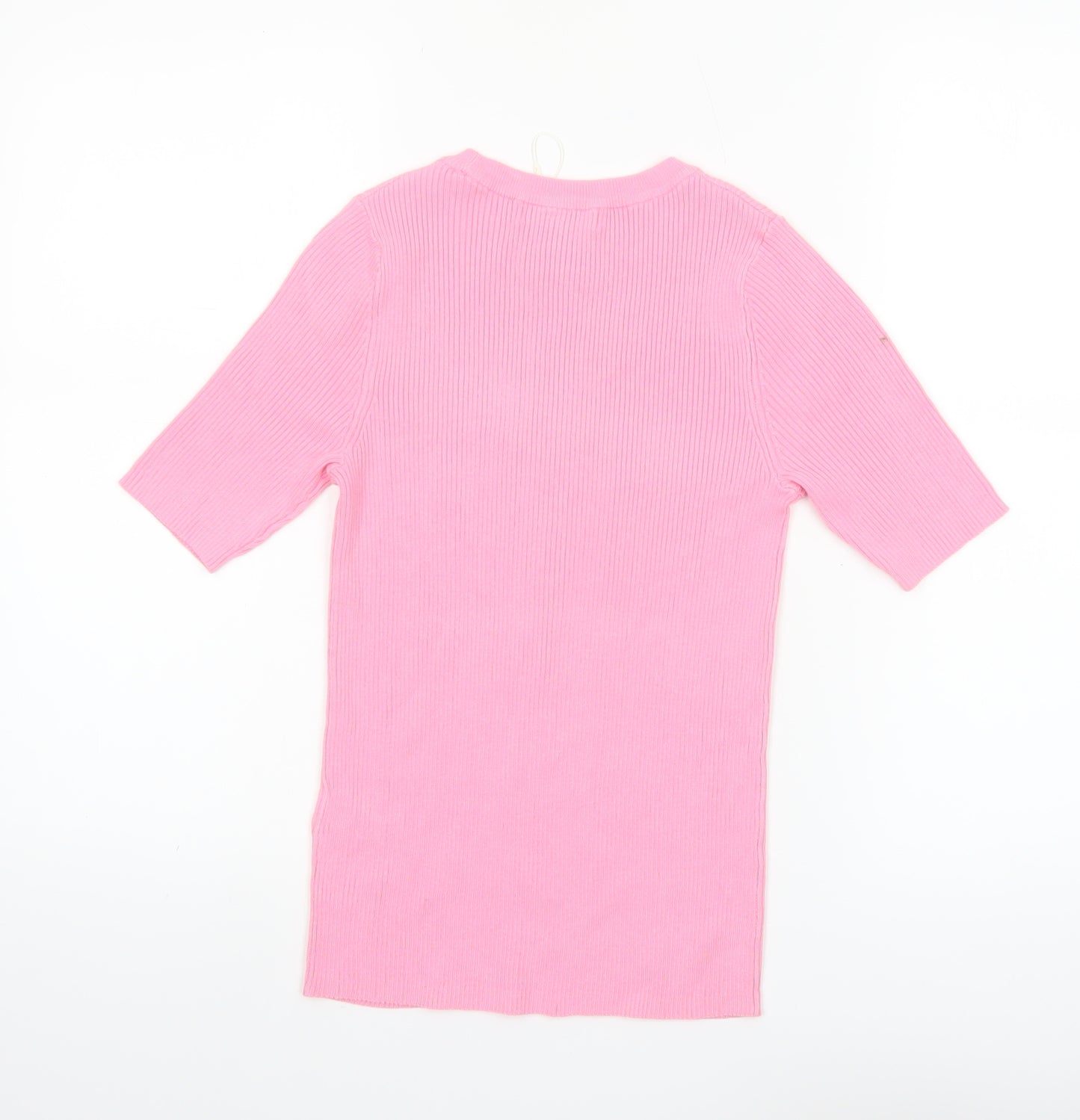 Marks and Spencer Women’s Pink Short Sleeve Knit Pullover Jumper Size S