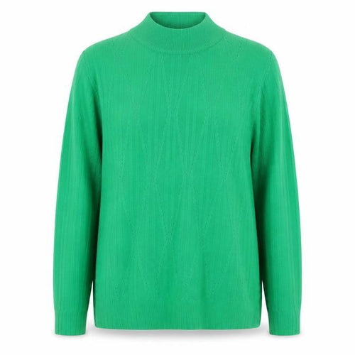 Anna Rose Women's Green Mock Neck Long Sleeve Acrylic Jumper XL