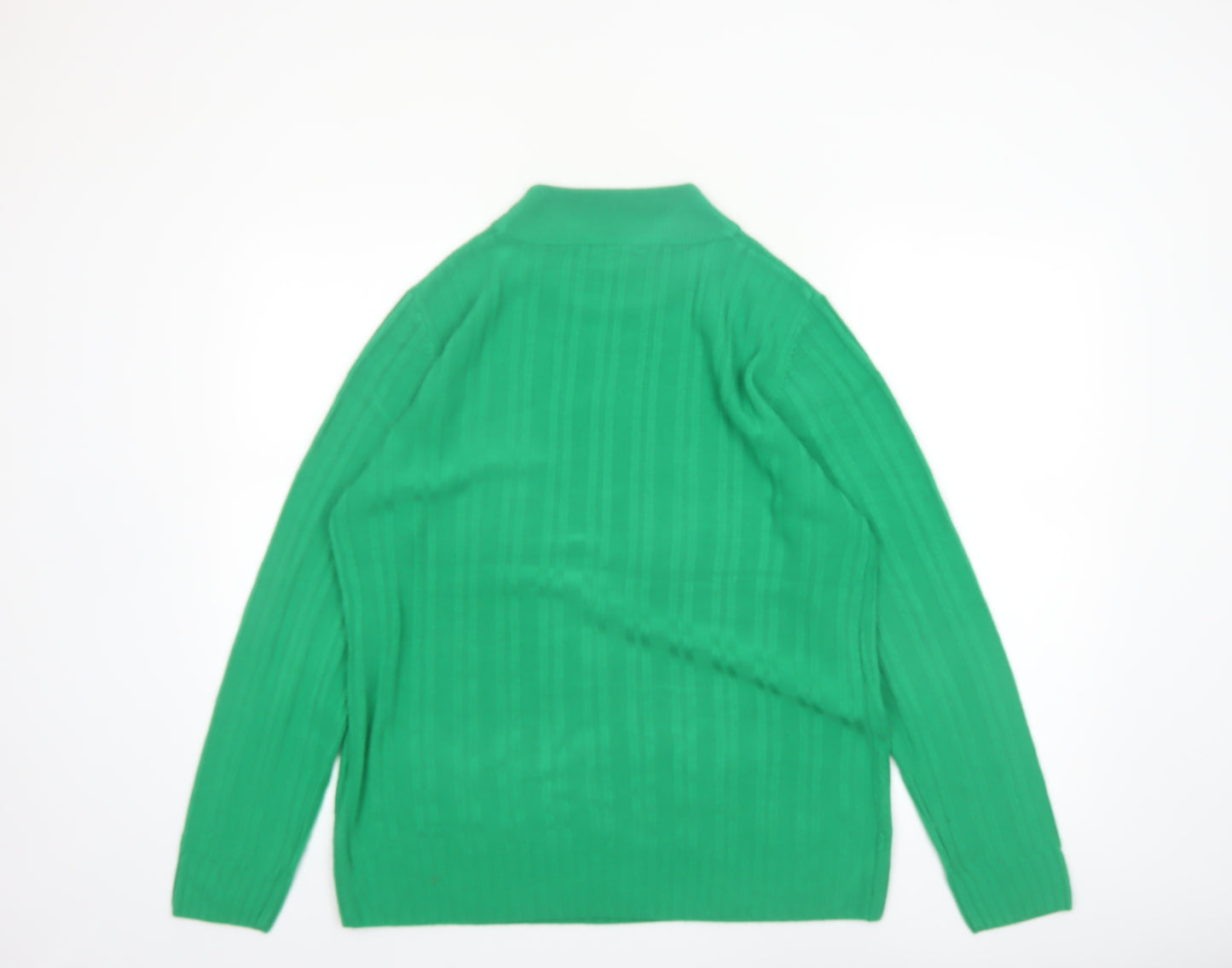 Anna Rose Women's Green Mock Neck Long Sleeve Acrylic Jumper XL