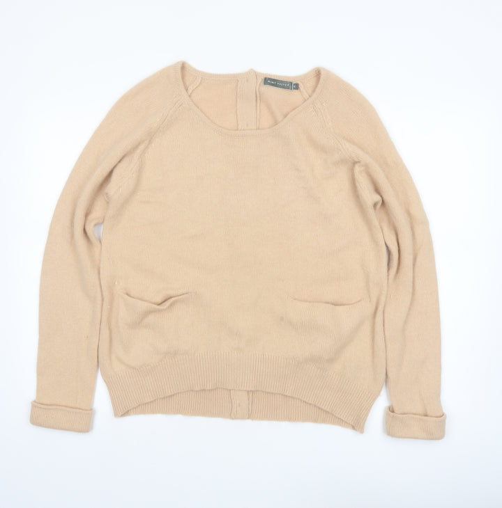 Mint Velvet Women's Beige Wool Angora Cardigan Size 16