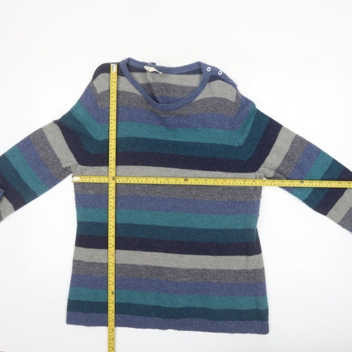 Seasalt Cornwall Women’s Multicoloured Striped Wool Blend Pullover Jumper Size 20