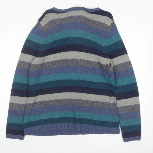 Seasalt Cornwall Women’s Multicoloured Striped Wool Blend Pullover Jumper Size 20