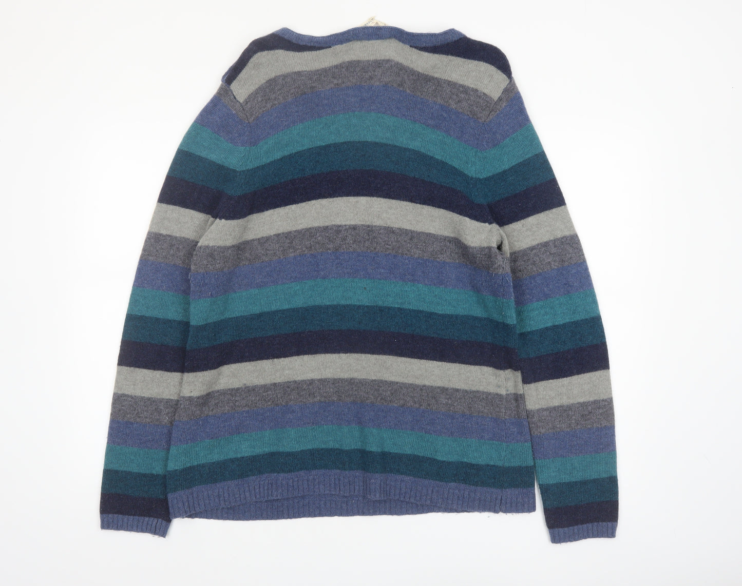 Seasalt Cornwall Women’s Multicoloured Striped Wool Blend Pullover Jumper Size 20