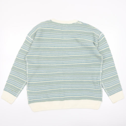 Isle Women's Multicoloured Striped Crew Neck Acrylic Jumper Size 14