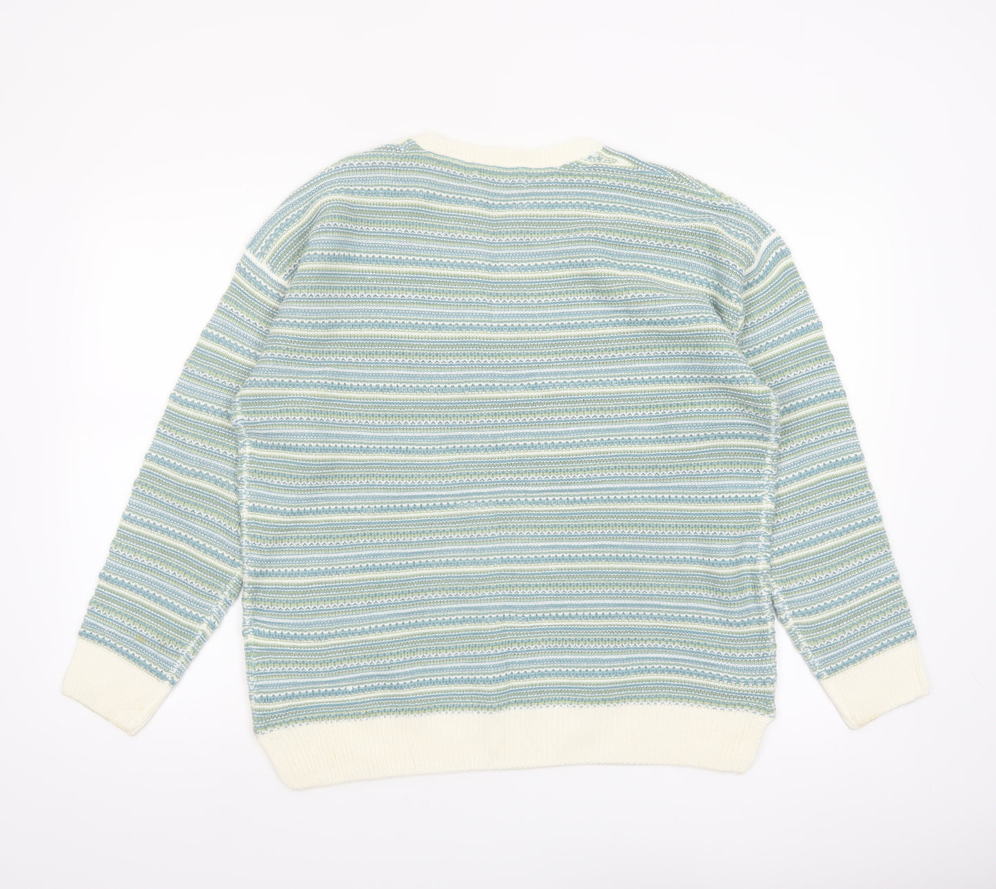 Isle Women's Multicoloured Striped Crew Neck Acrylic Jumper Size 14
