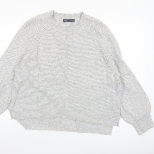 Marks and Spencer Womens Grey Alpaca Knit Pullover Jumper XL