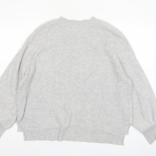 Marks and Spencer Womens Grey Alpaca Knit Pullover Jumper XL