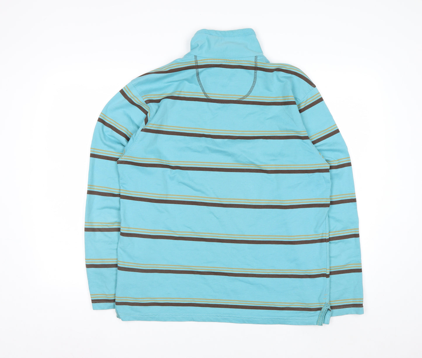 Regatta Men's Blue Striped 1/4 Zip Cotton Sweatshirt Size M