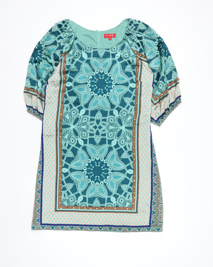Derhy Women’s Multicoloured Silk Shift Dress Size S