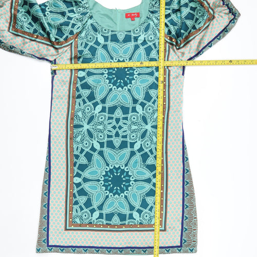 Derhy Women’s Multicoloured Silk Shift Dress Size S