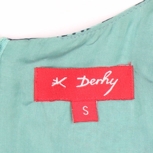 Derhy Women’s Multicoloured Silk Shift Dress Size S