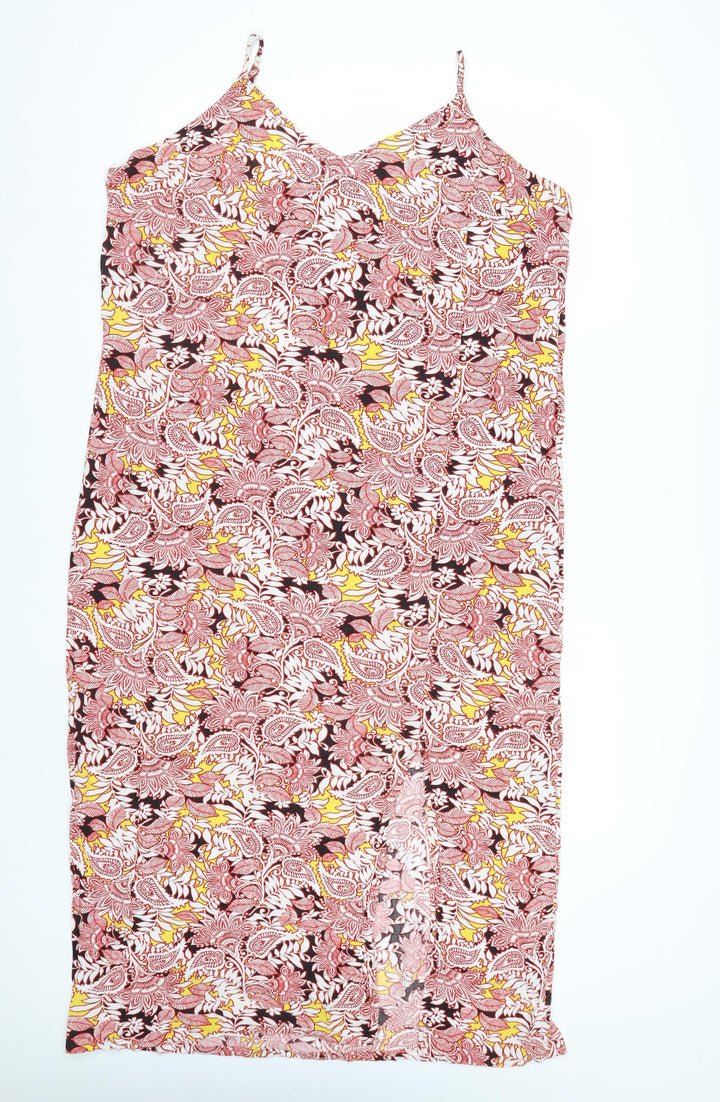 Marks and Spencer Women’s Multicoloured Paisley Slip Midi Dress Size 14