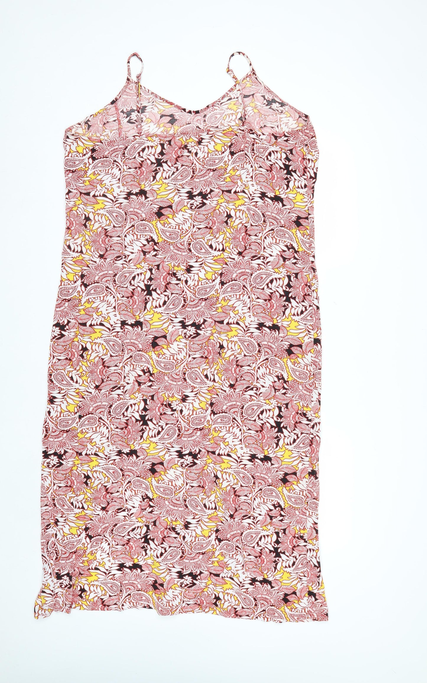 Marks and Spencer Women’s Multicoloured Paisley Slip Midi Dress Size 14