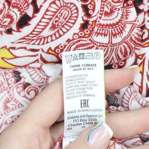 Marks and Spencer Women’s Multicoloured Paisley Slip Midi Dress Size 14