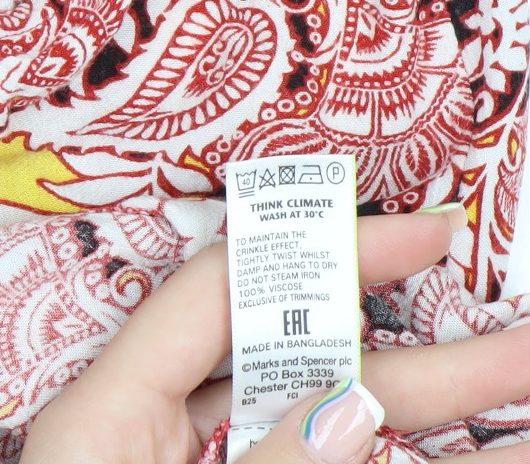 Marks and Spencer Women’s Multicoloured Paisley Slip Midi Dress Size 14