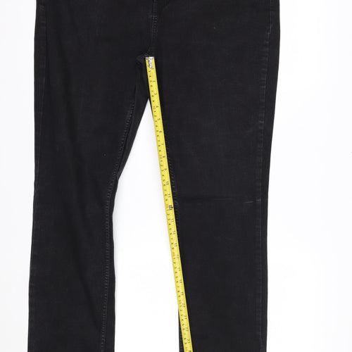 F&F Women's Black Stretch Straight Jeans Size 18 Long