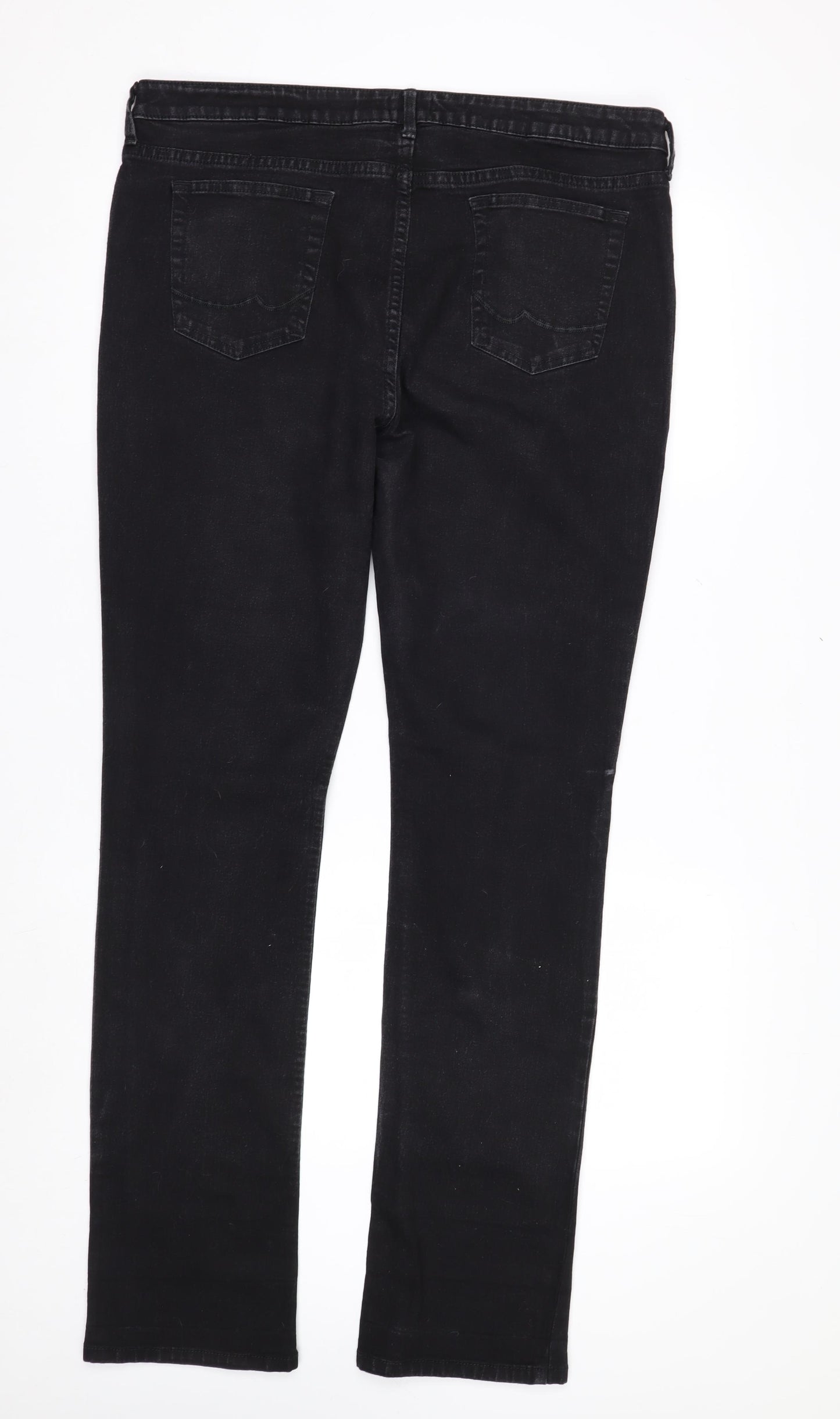 F&F Women's Black Stretch Straight Jeans Size 18 Long