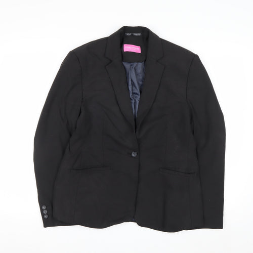 Brook Taverner Women's Black Single-Breasted Suit Jacket Size 14R