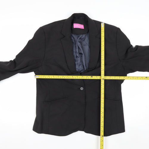 Brook Taverner Women's Black Single-Breasted Suit Jacket Size 14R