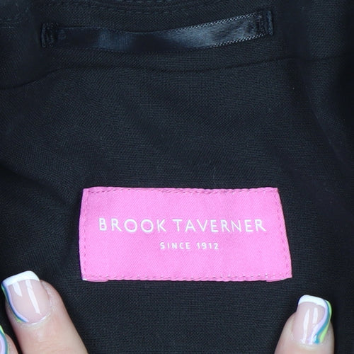 Brook Taverner Women's Black Single-Breasted Suit Jacket Size 14R