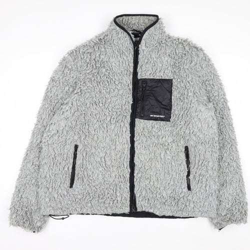MKI Miyuki Zoku Men’s Grey Full Zip Fleece Sweatshirt Size L