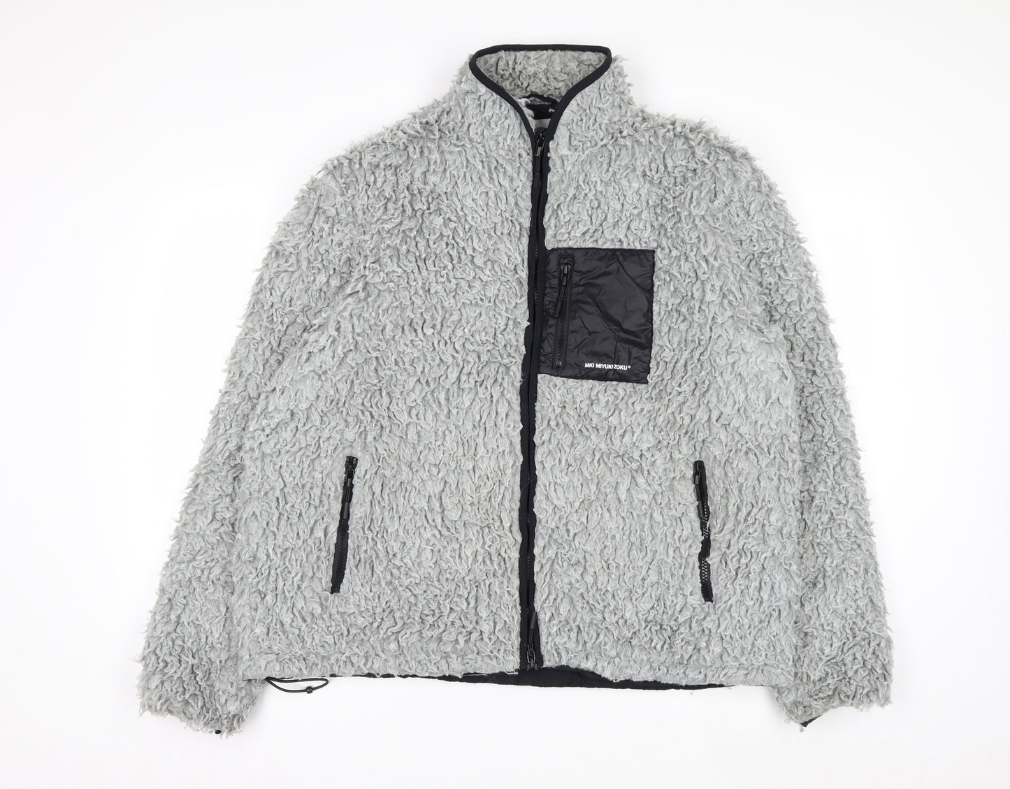 MKI Miyuki Zoku Men’s Grey Full Zip Fleece Sweatshirt Size L