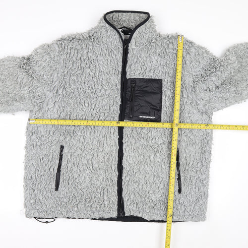 MKI Miyuki Zoku Men’s Grey Full Zip Fleece Sweatshirt Size L