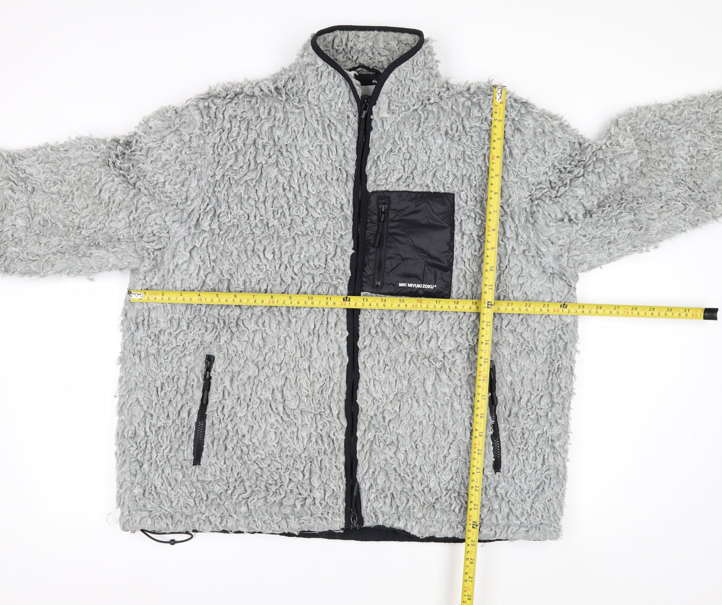 MKI Miyuki Zoku Men’s Grey Full Zip Fleece Sweatshirt Size L