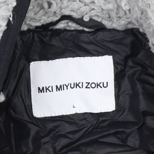 MKI Miyuki Zoku Men’s Grey Full Zip Fleece Sweatshirt Size L