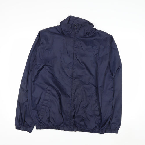Michael Austin Men's Blue M Windbreaker Nylon Full Zip Jacket