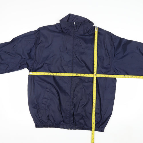 Michael Austin Men's Blue M Windbreaker Nylon Full Zip Jacket