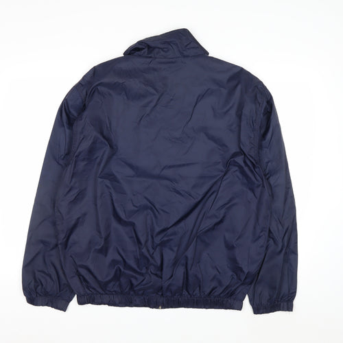 Michael Austin Men's Blue M Windbreaker Nylon Full Zip Jacket