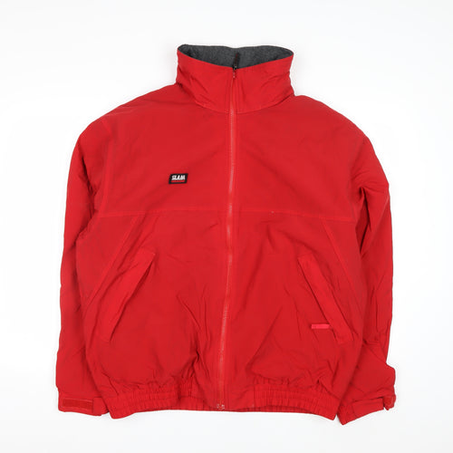 SLAM Men's Red XL Windbreaker Jacket Nylon Waterproof Lined Sportswear