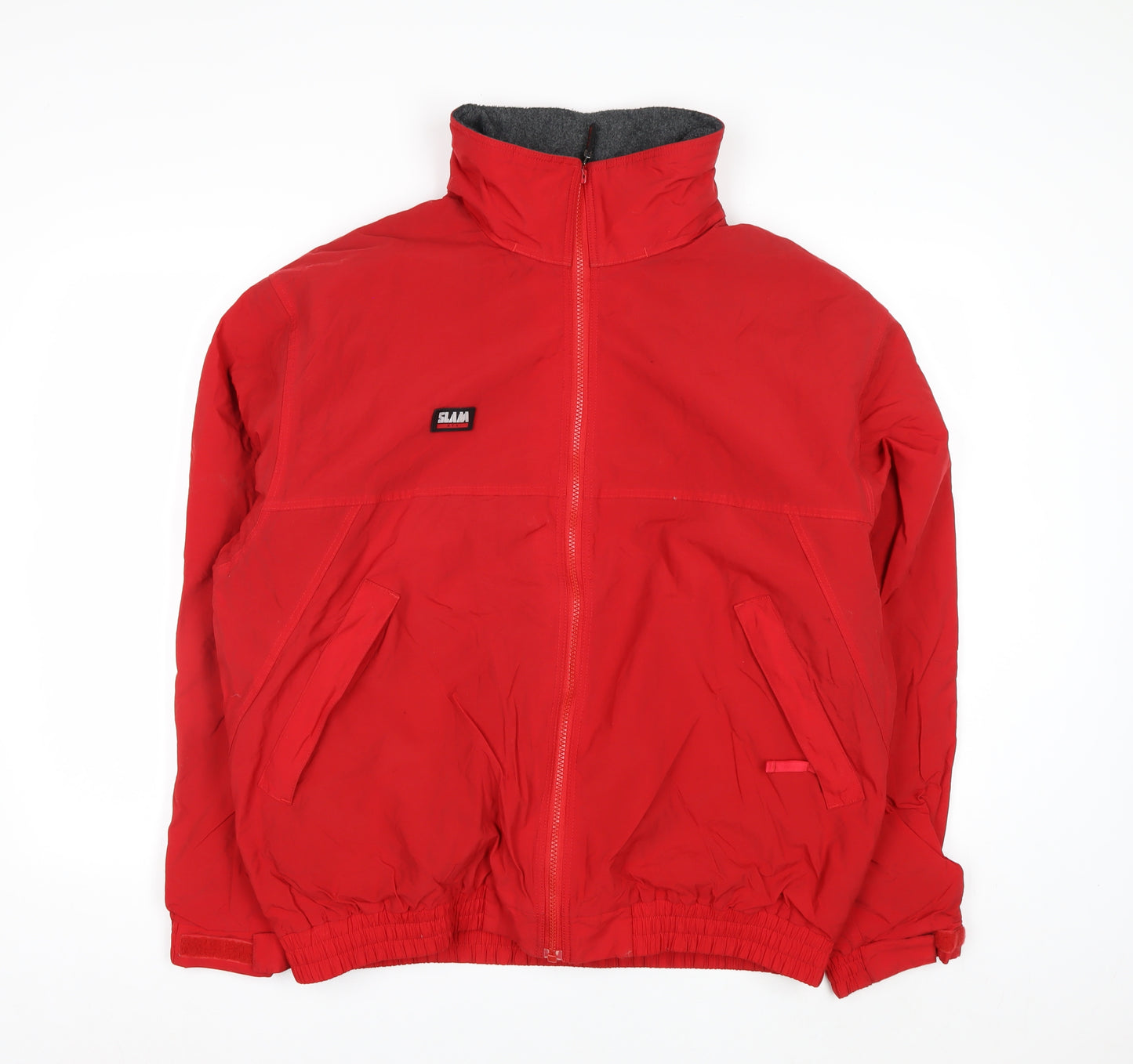 SLAM Men's Red XL Windbreaker Jacket Nylon Waterproof Lined Sportswear