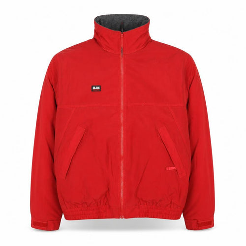 SLAM Men's Red XL Windbreaker Jacket Nylon Waterproof Lined Sportswear