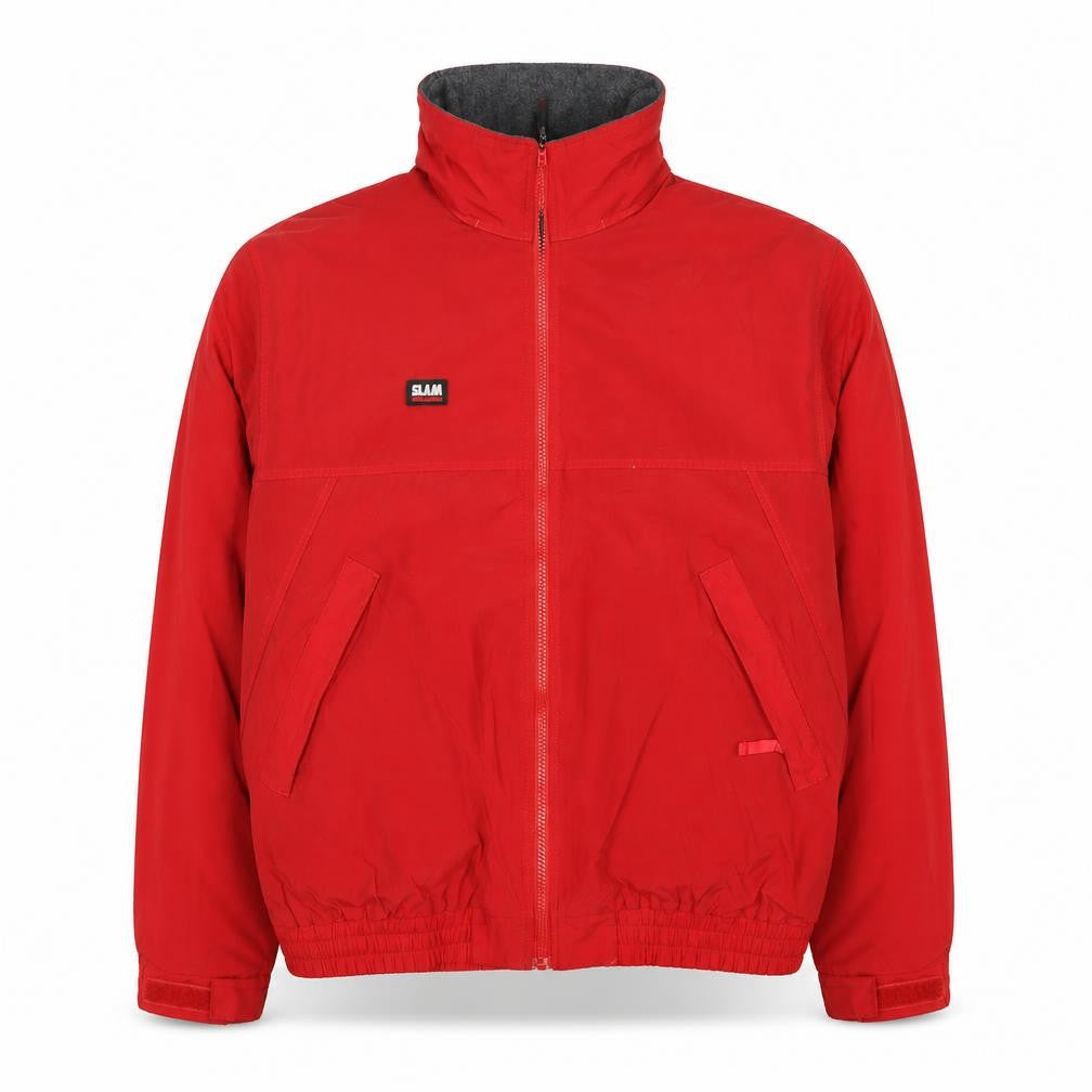 SLAM Men's Red XL Windbreaker Jacket Nylon Waterproof Lined Sportswear
