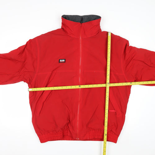 SLAM Men's Red XL Windbreaker Jacket Nylon Waterproof Lined Sportswear