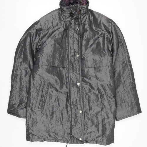 Be In The Current Seen Men's Grey Mid-Length Parka Jacket Size S