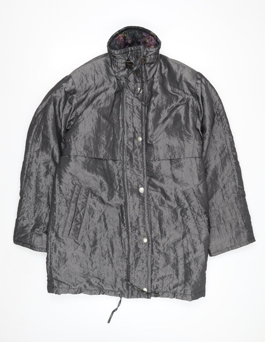 Be In The Current Seen Men's Grey Mid-Length Parka Jacket Size S
