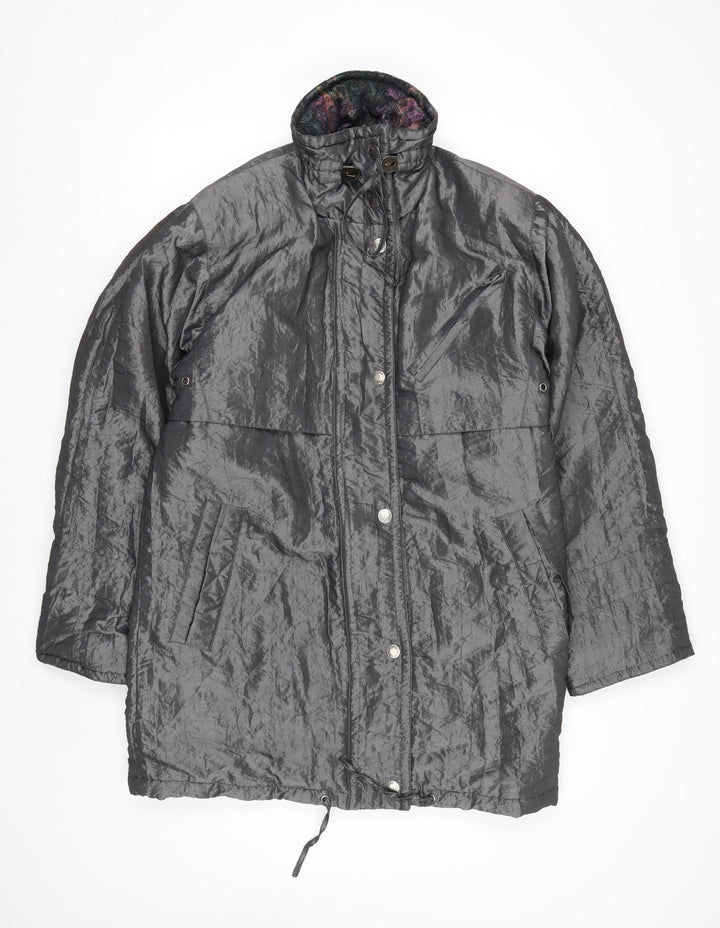Be In The Current Seen Men's Grey Mid-Length Parka Jacket Size S