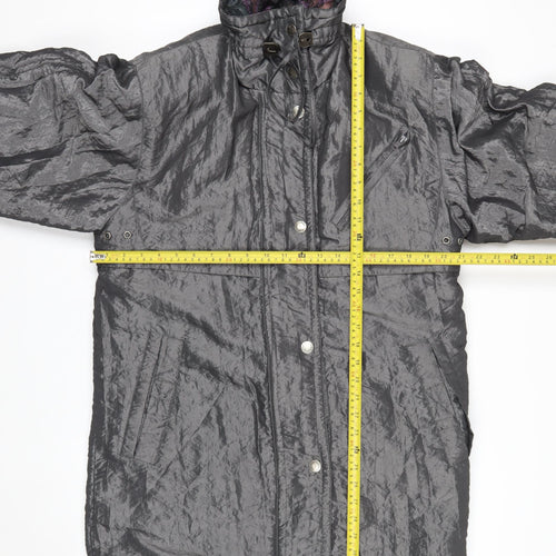Be In The Current Seen Men's Grey Mid-Length Parka Jacket Size S