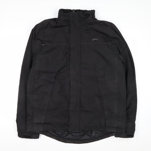 Slazenger Men's Black Medium Puffer Jacket Winter Coat
