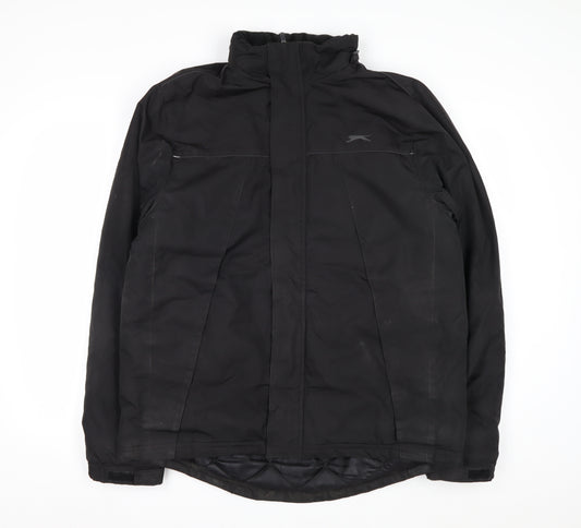 Slazenger Men's Black Medium Puffer Jacket Winter Coat