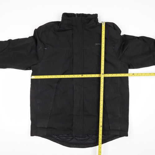 Slazenger Men's Black Medium Puffer Jacket Winter Coat
