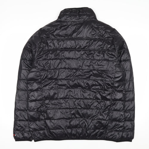 EXIT59 Men's Black Puffer Jacket L Lightweight Full Zip Winter Coat