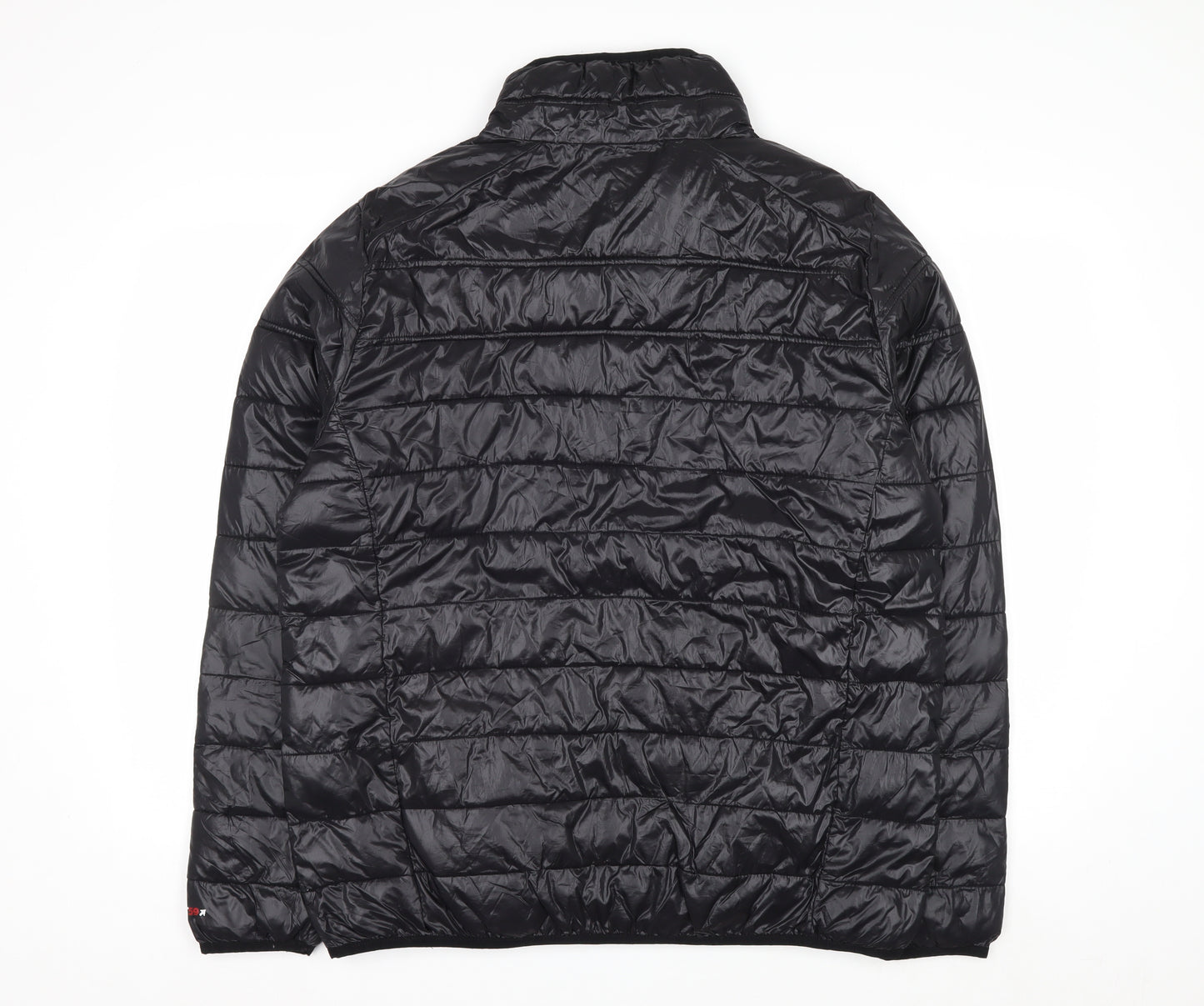 EXIT59 Men's Black Puffer Jacket L Lightweight Full Zip Winter Coat