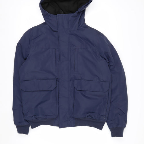 Primark Men’s Blue Hooded Padded Parka Jacket Size S
