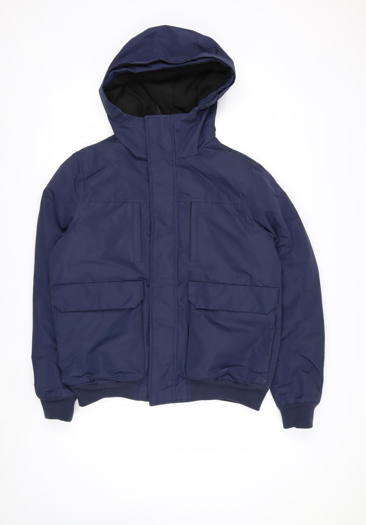 Primark Men’s Blue Hooded Padded Parka Jacket Size S