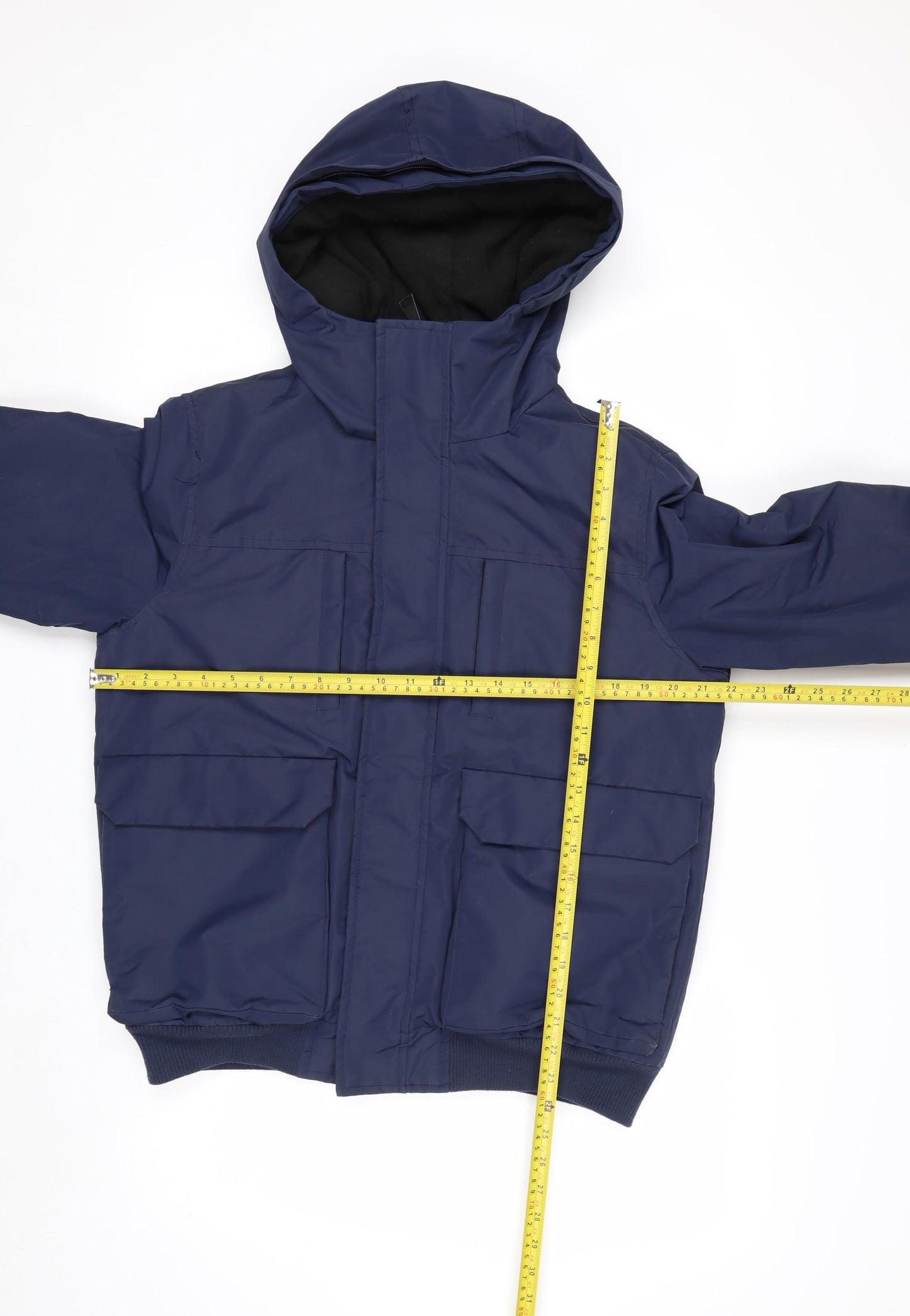 Primark Men’s Blue Hooded Padded Parka Jacket Size S