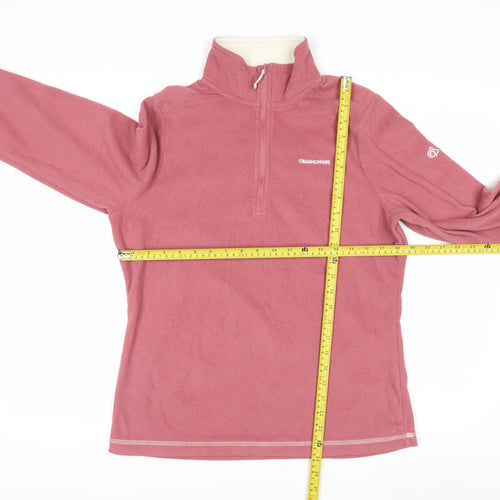 Craghoppers Women Pink 1/2 Zip Fleece Sweatshirt UK 12